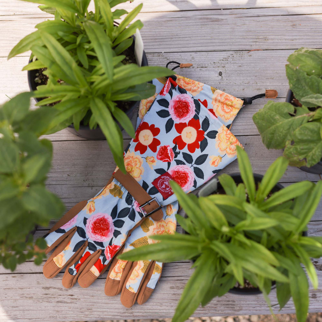 Floral Arm-Saver Garden Gloves