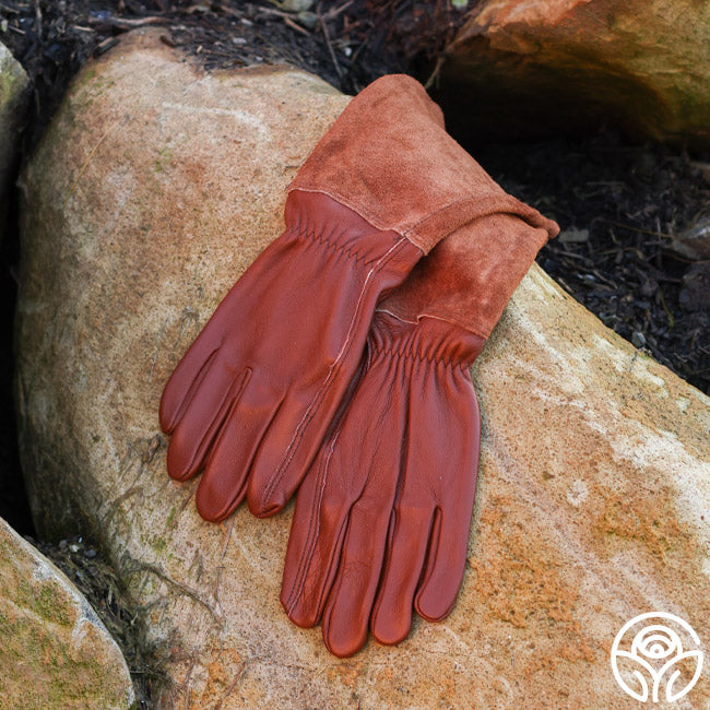 gardener leather rose gloves Long Pruning Gloves – Heirloom